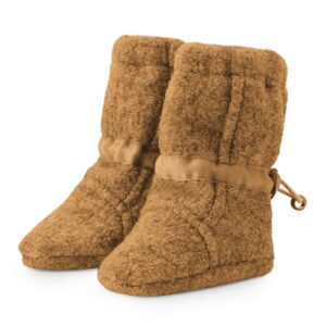 Booties - Organic Wool Baby - 0-6Mois - Camel