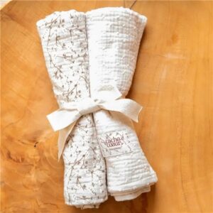 Trousseau lange en coton bio pour bébé 65x65cm - Beige